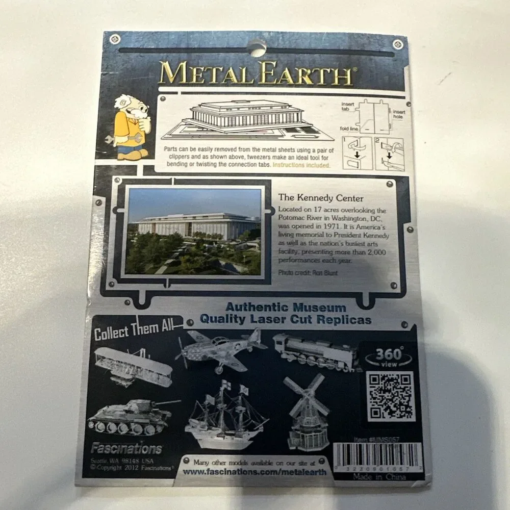 Fascinations Metal Earth Kennedy Center Laser Cut 3D Model Collectible